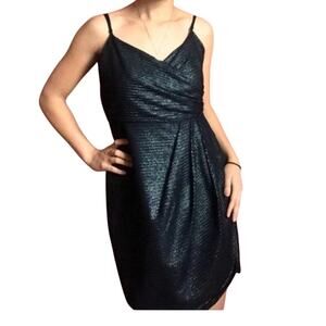 Silence + Noise Womens Black Metallic Dress Sz M Fairygoth Whimsy Sophisticated